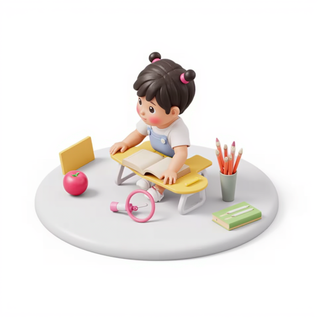 Child studying icon